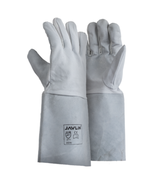 Premium White Goatskin Tig Welding Gloves - 15cm Cuff