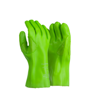Green PVC Reinforced Gloves - 27cm