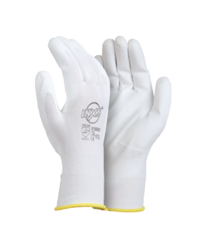 White Liner Gloves PU Coated