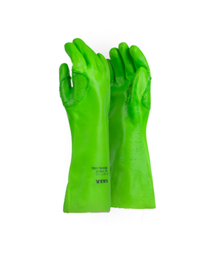Green PVC Reinforced Gloves - 35cm