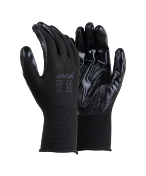Black Nitrile Coated Gloves
