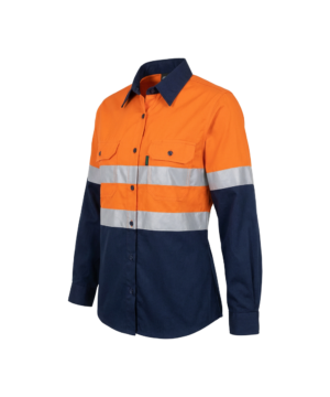 Hi-Vis Women's Two Tone Vented Long Sleeve Work Shirt