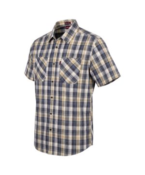 Ratel Check Shirt S/S Grey/Khaki