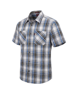 Ratel Check Shirt S/S Stone/Blue