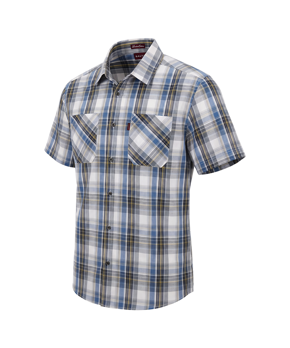 Ratel Check Shirt S/S Stone/Blue