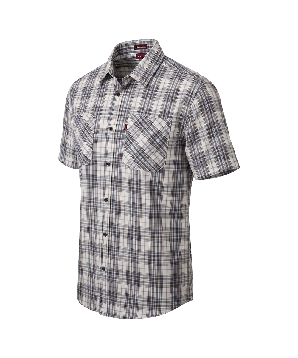 Ratel Check Shirt S/S Stone/Grey