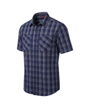 Ratel Check Shirt S/S Navy/Pale Blue