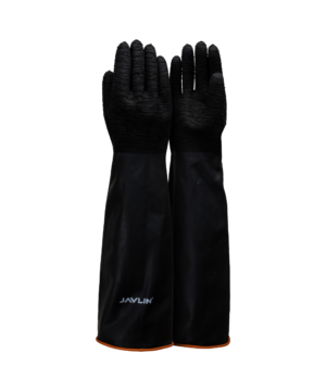 Shoulder Length Industrial Rough Palm Rubber Gloves