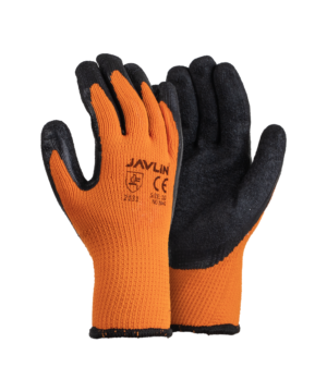 Black Crinkle Latex Coated Thermal Gloves