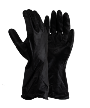Black Latex Builders Gloves