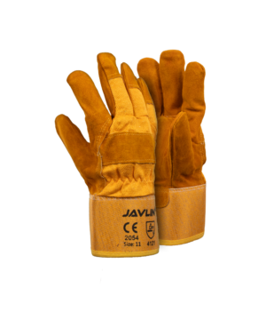 Yellow Leather Freezer Gloves