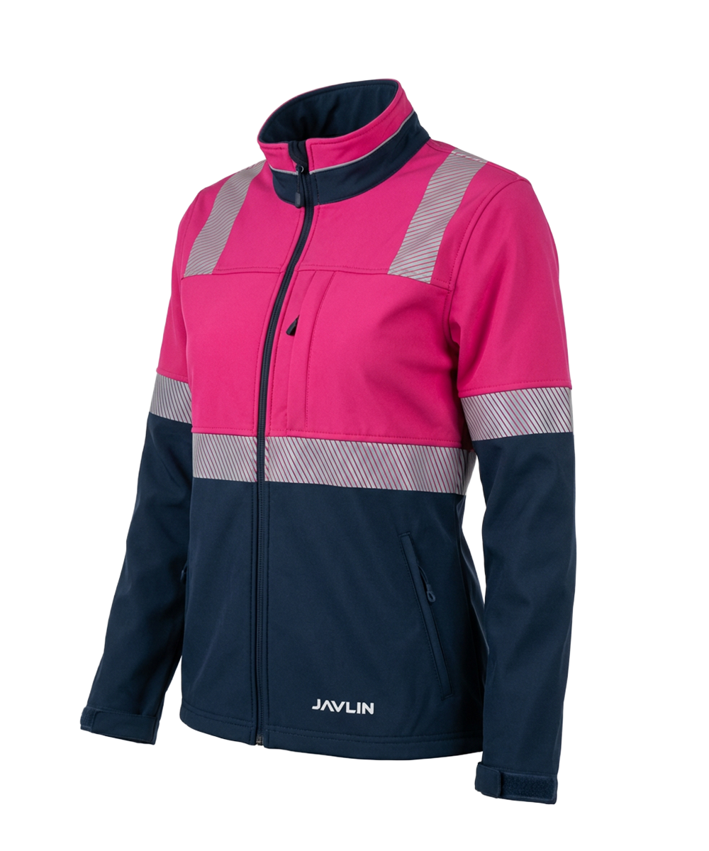 Womens Hi Vis Two Tone Utility Softshell Jacket