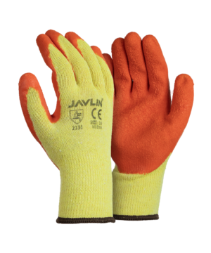 Orange Latex Coated Grippa Gloves