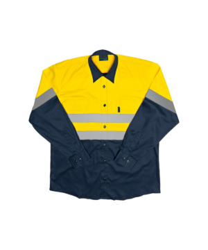 ROCKSAFE Hi-Vis Two Tone Vented Long Sleeve Work Shirt